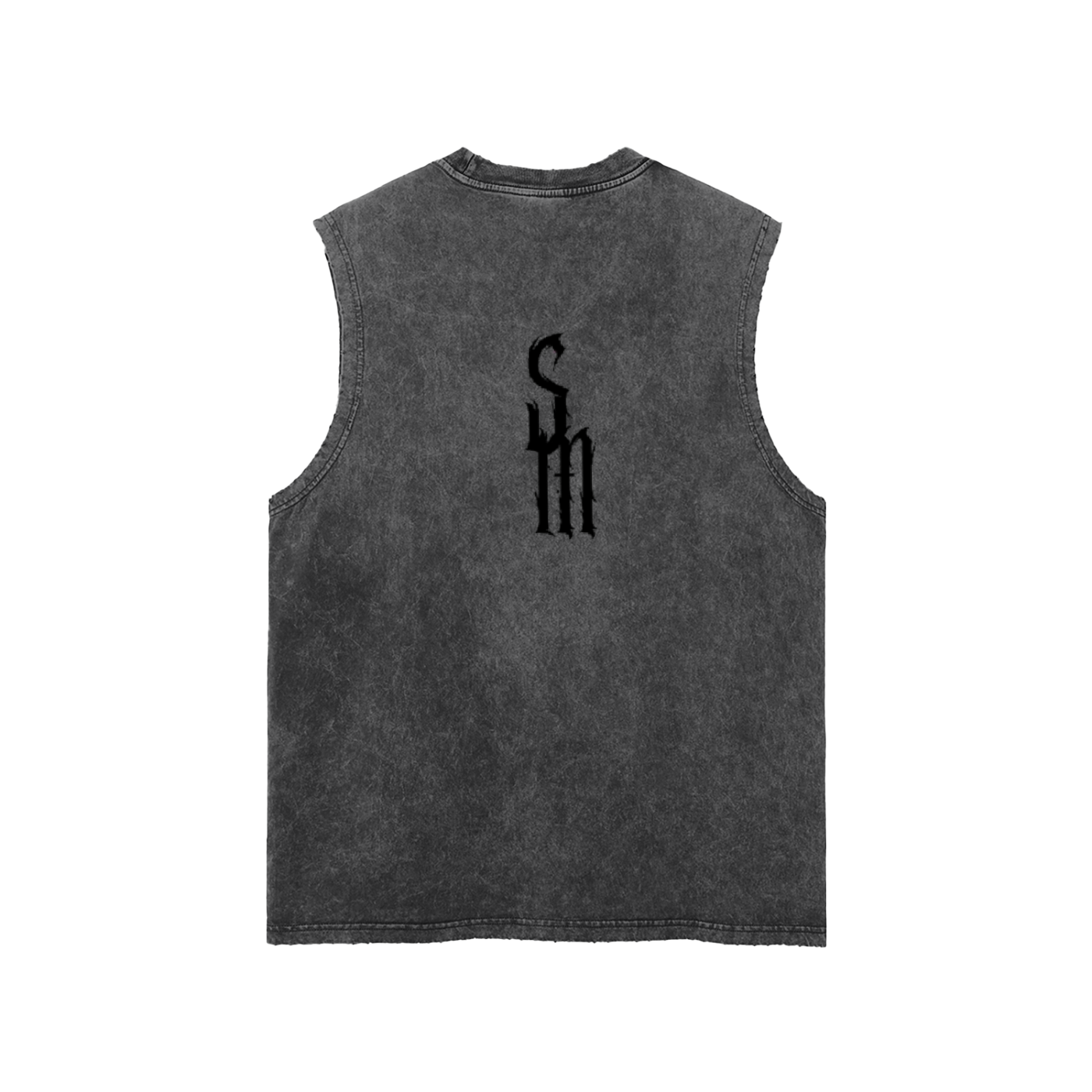 Snow Washed Frayed Hem Tank Top