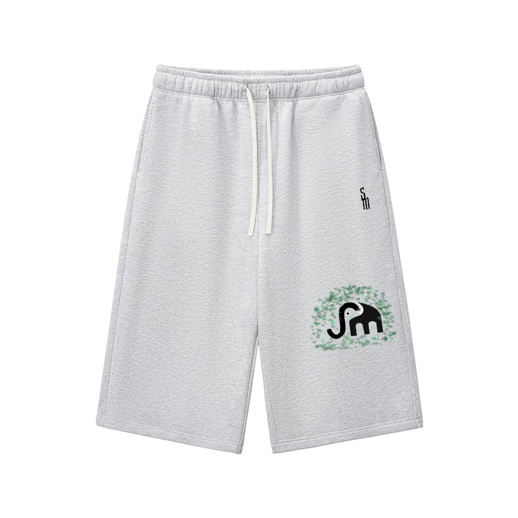 Relaxed Drawstring Three-quarter Sweatpants