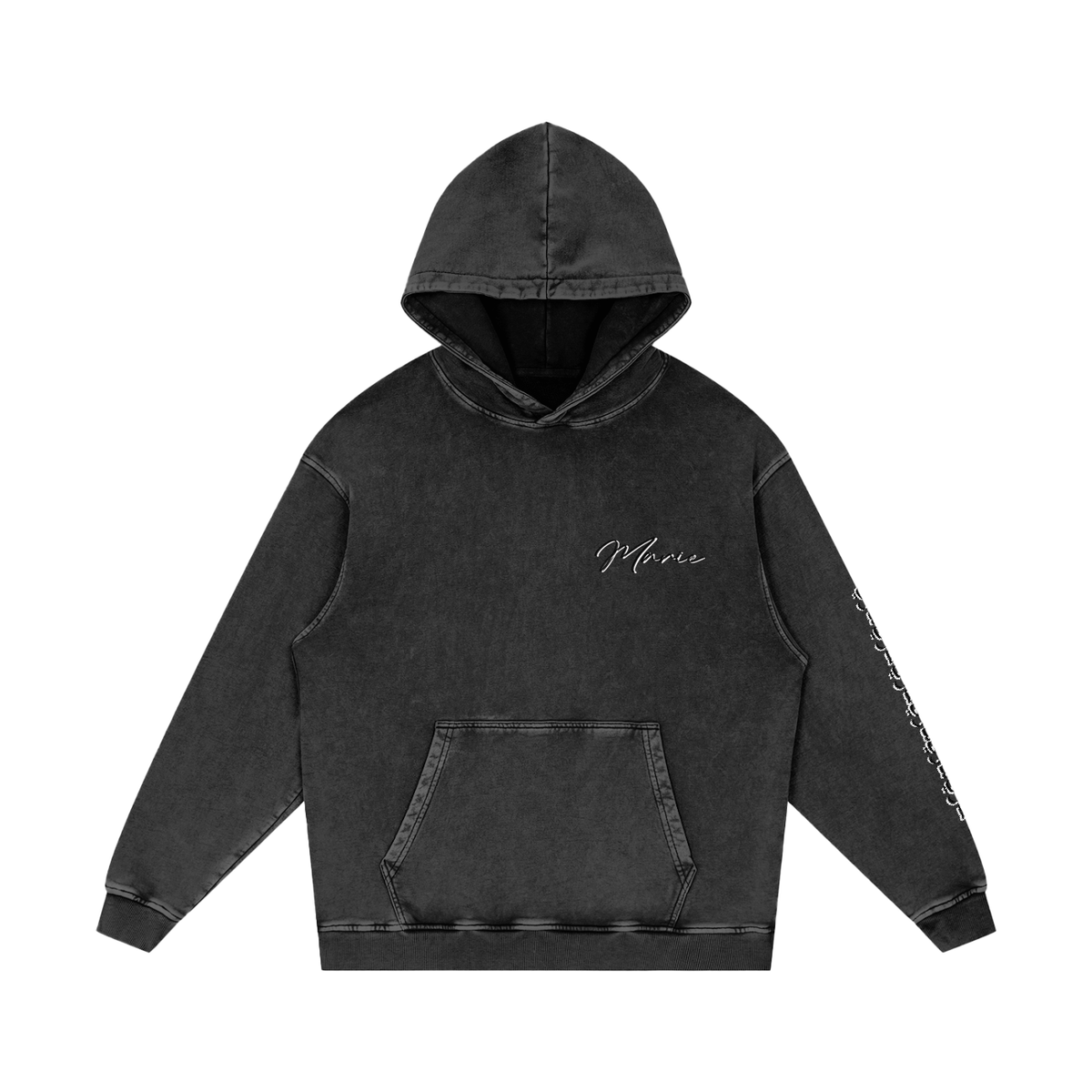 Snow Washed Loose Cotton Hoodie