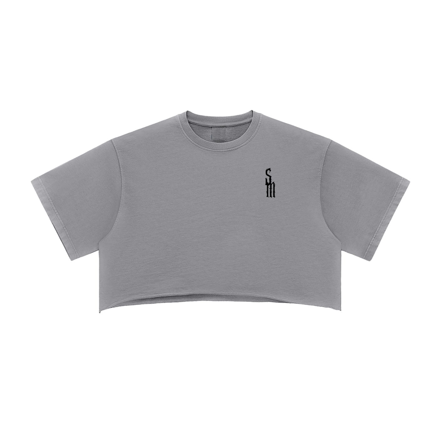 Snow Washed Raw Edge Crop Top