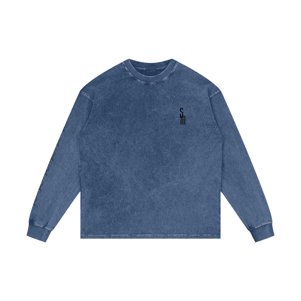 Acid Wash Oversize Long Sleeve T-Shirt