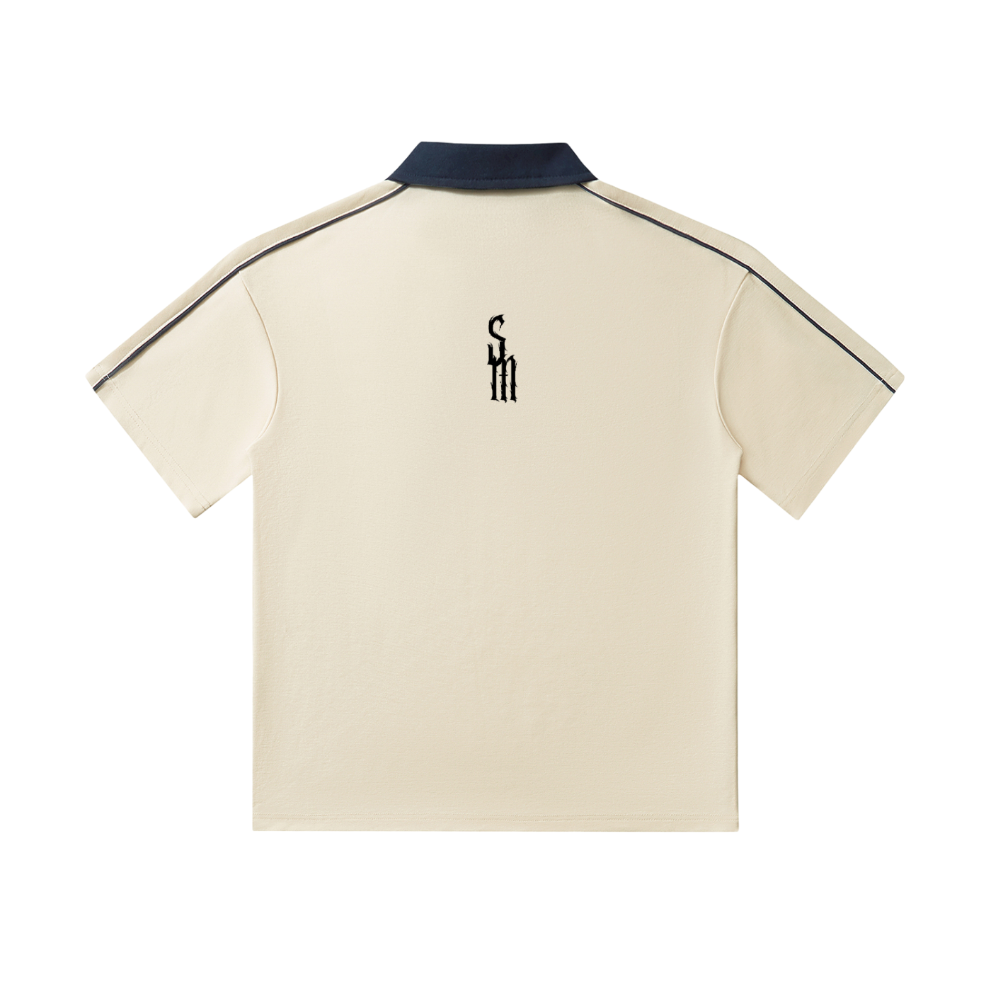 Contrast Collar Short-Sleeve Polo Shirt