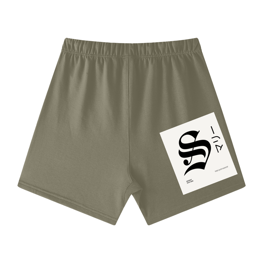 Unisex Earth Tone Loose Fit Cotton Shorts