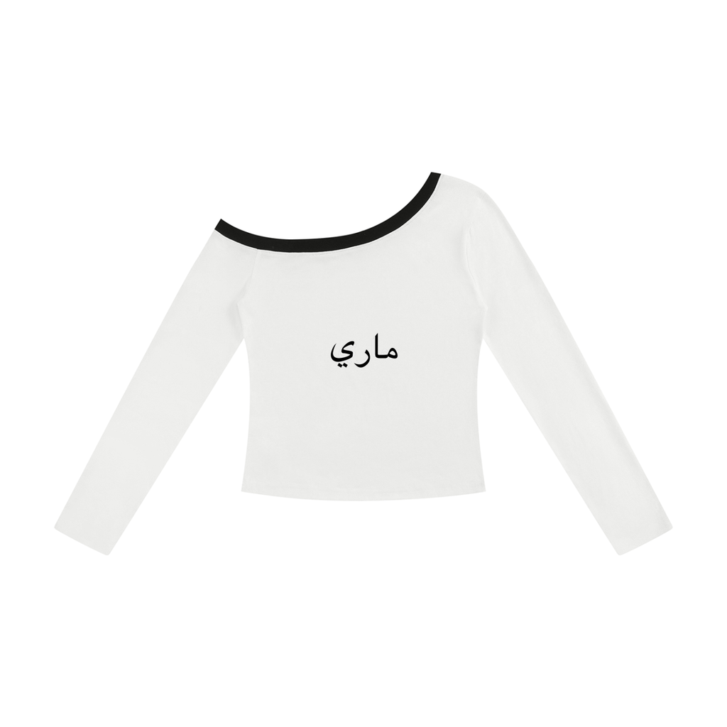 Women’s Color Block Off-the-Shoulder T-Shirt