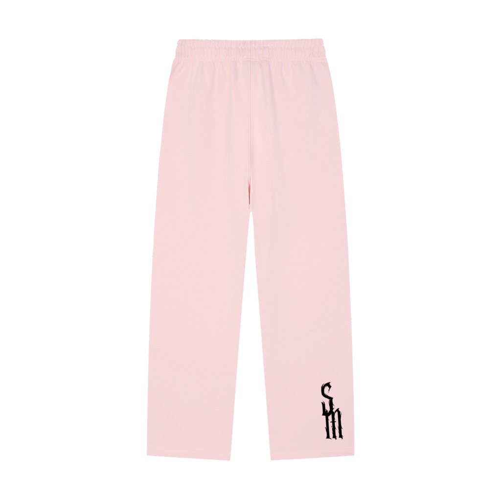 Solid Color Straight-Leg Sweatpants