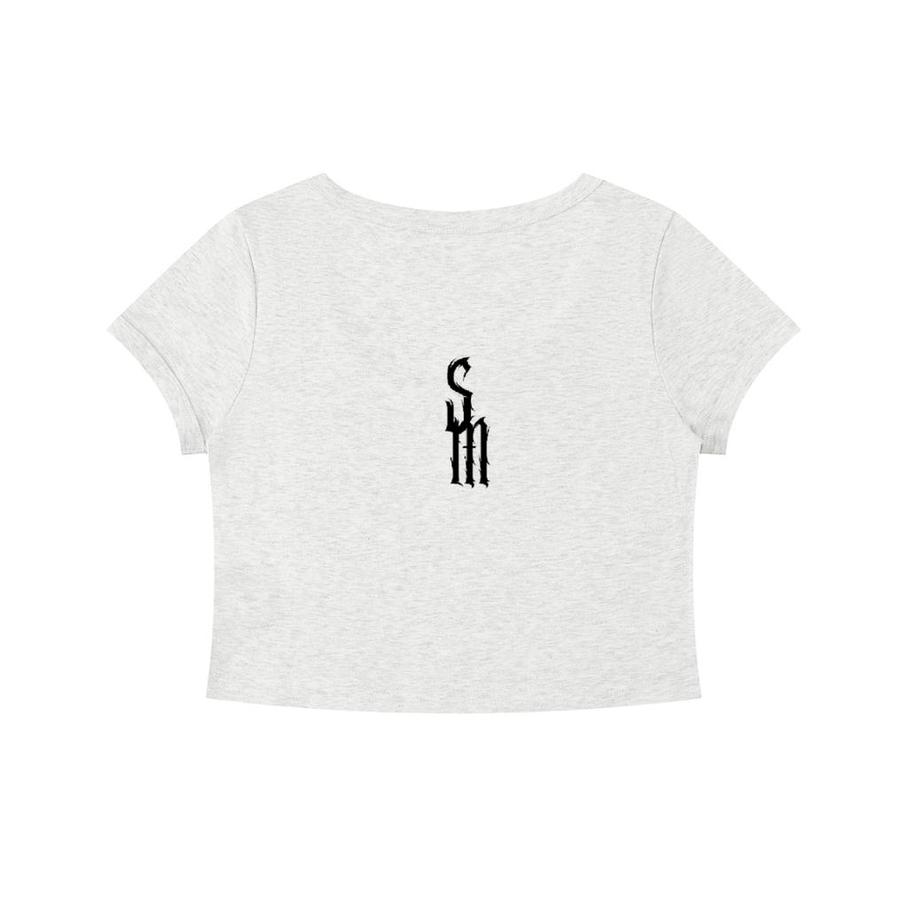 Women's Solid Color Slim Crop T-Shirt