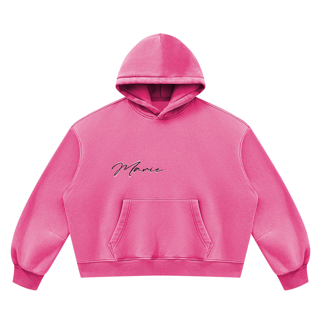 Unisex Vintage Wash Boxy Fleece Hoodie