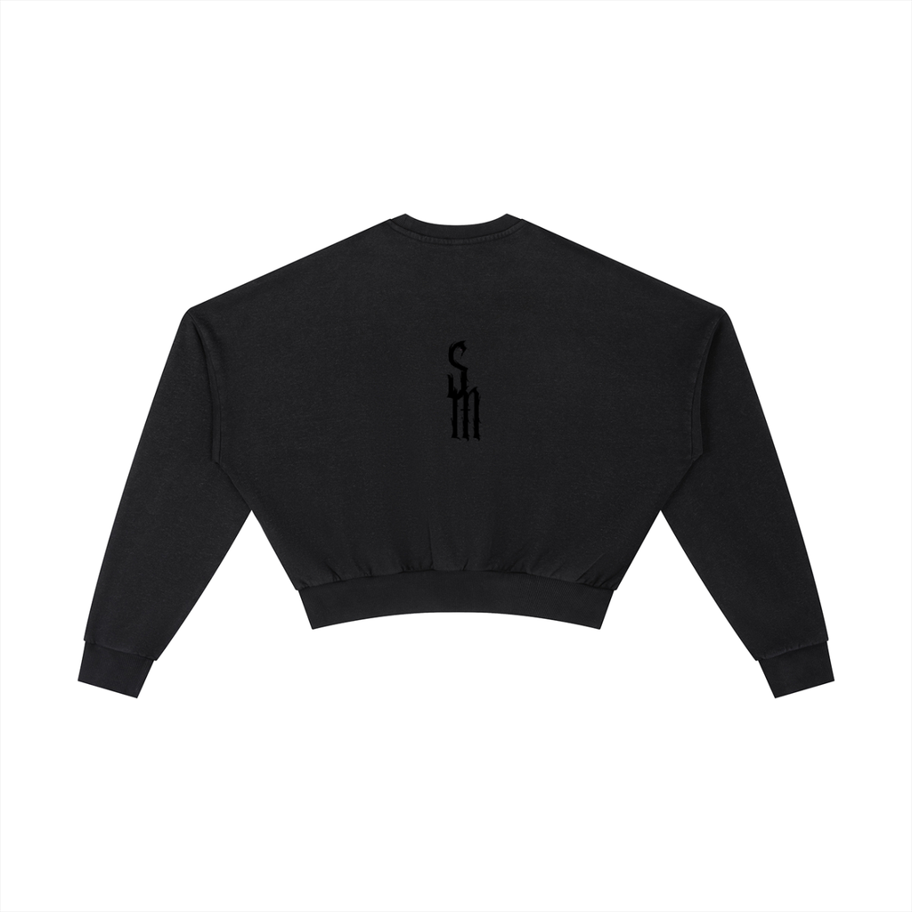 Vintage Washed Cropped Sweatshirt