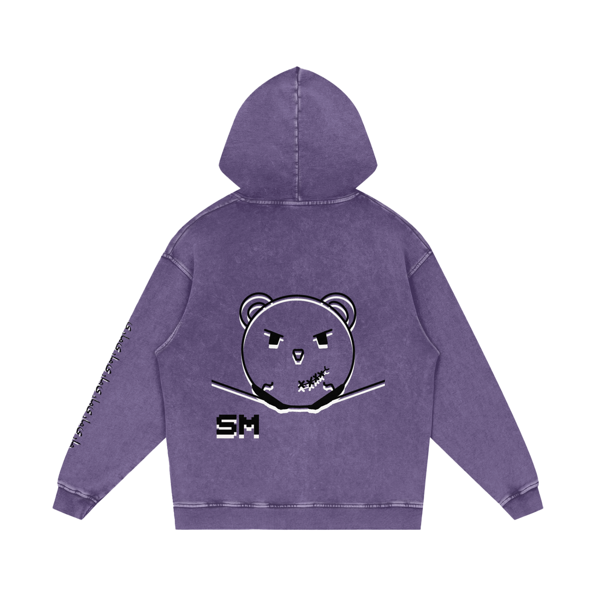 Snow Washed Loose Cotton Hoodie