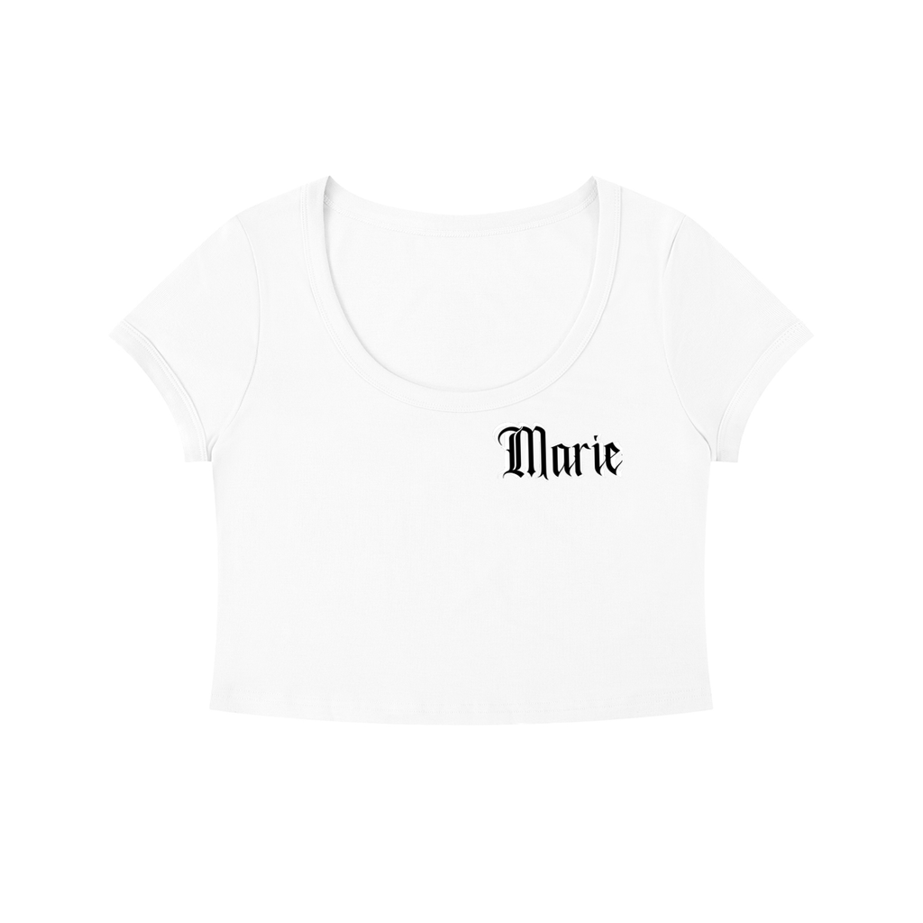 Women's Solid Color Slim Crop T-Shirt