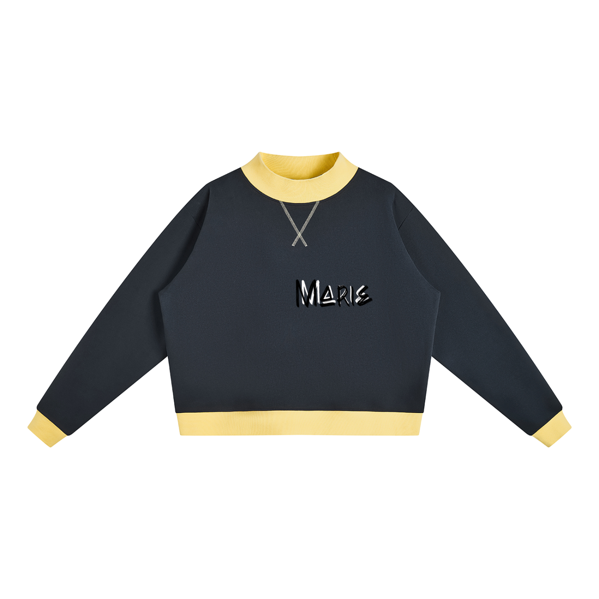 Women’s Mock Neck Crewneck Sweatshirt