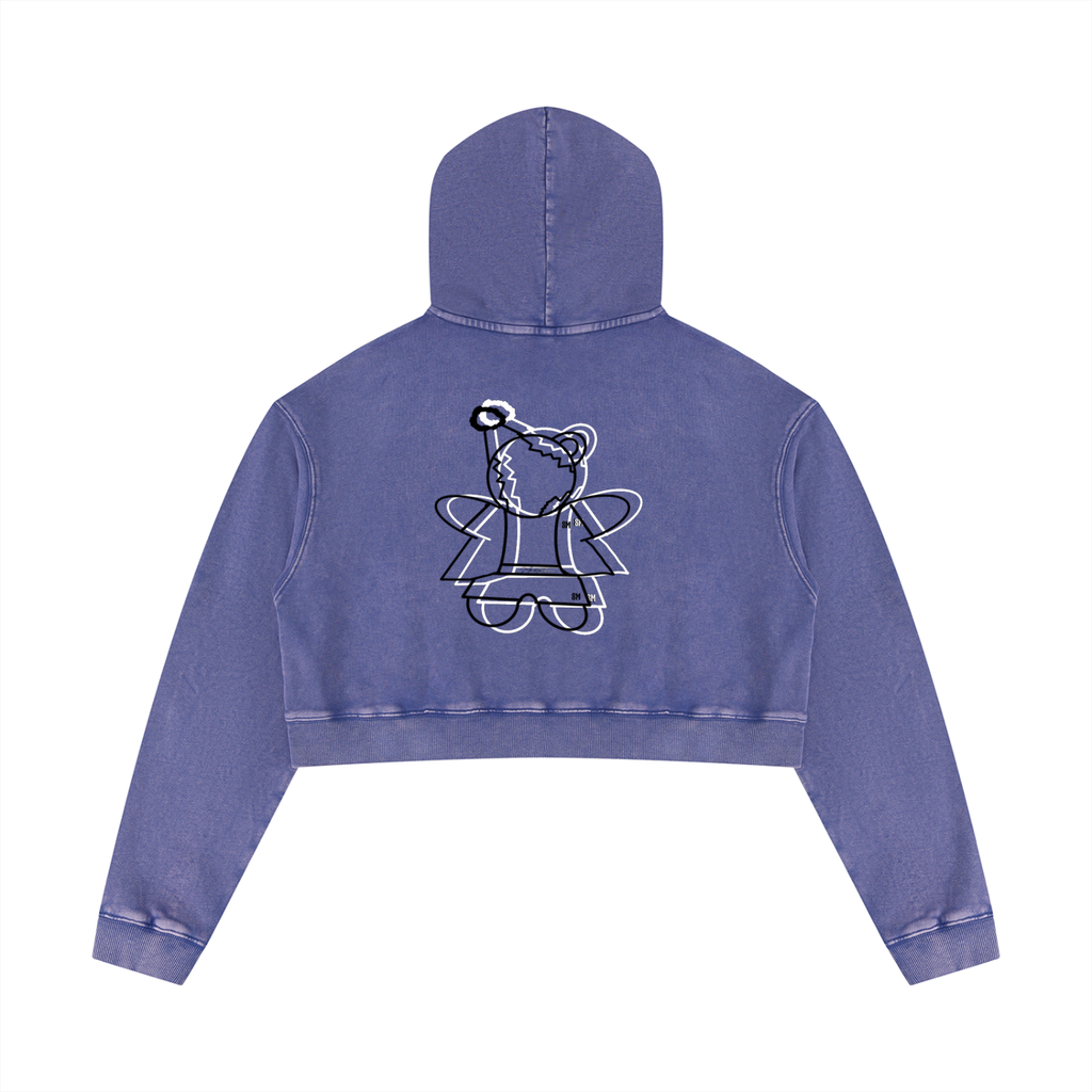 Women’s Mineral Washed Crop Hoodie