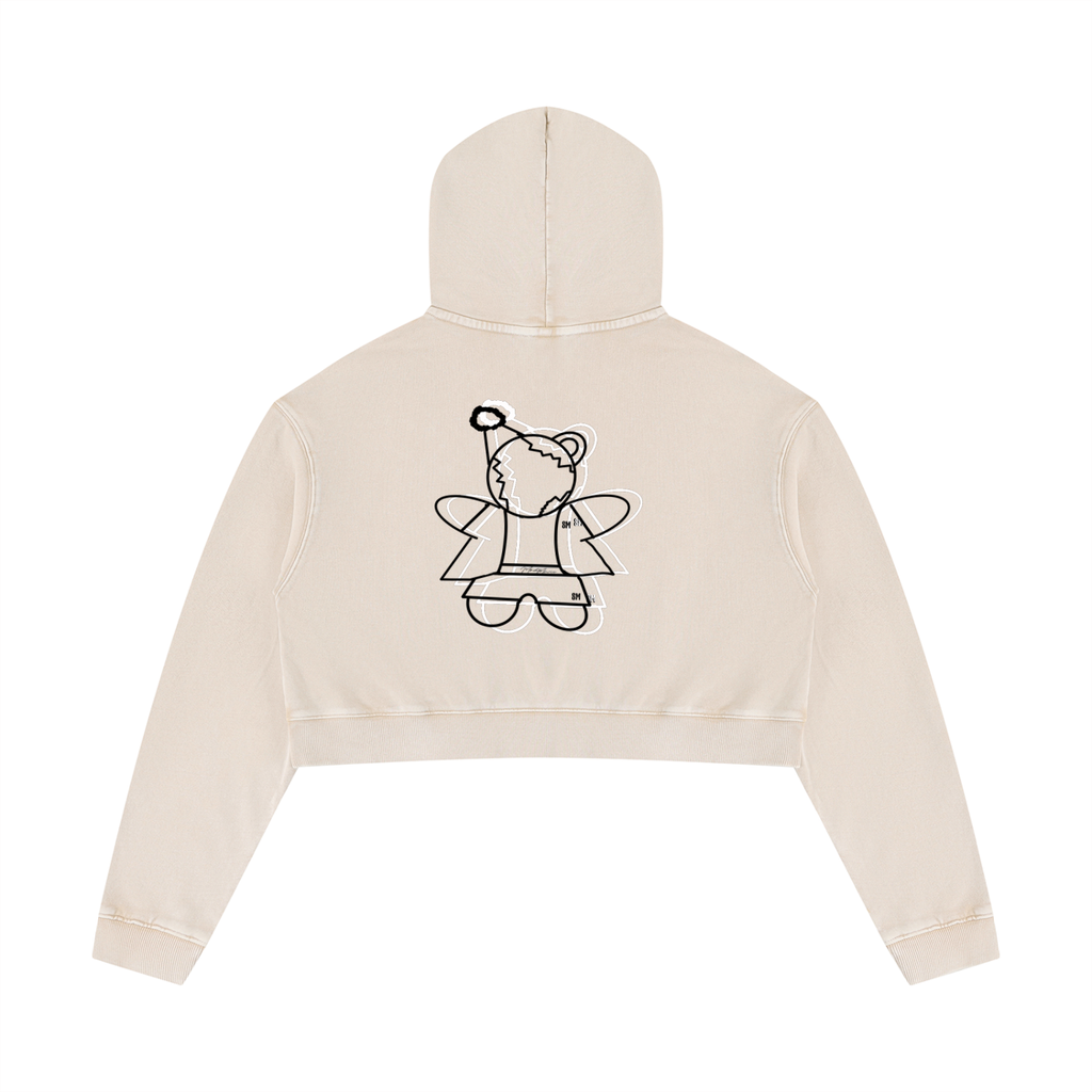 Women’s Mineral Washed Crop Hoodie