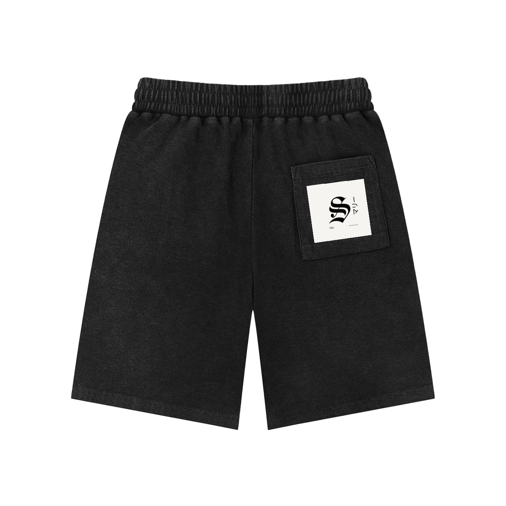 Mineral Wash Waffle Knit Shorts