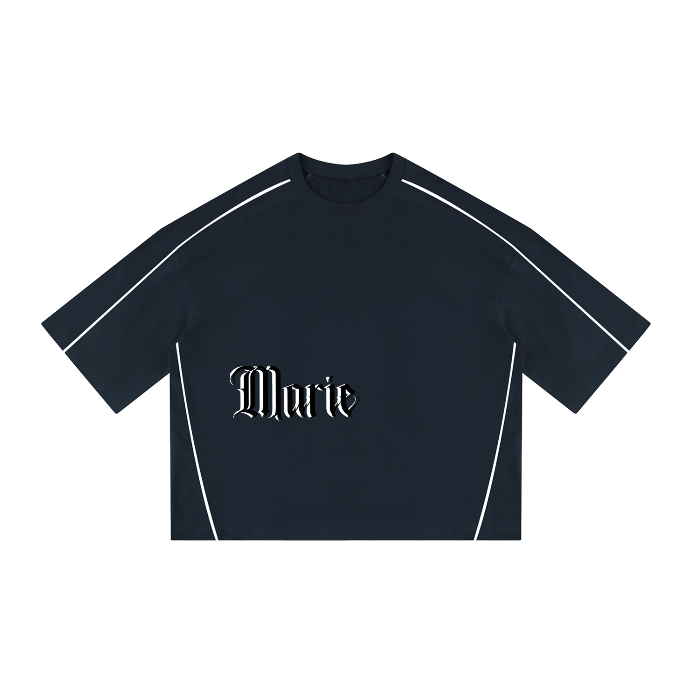 Unisex Heavyweight Boxy Piping T-Shirt