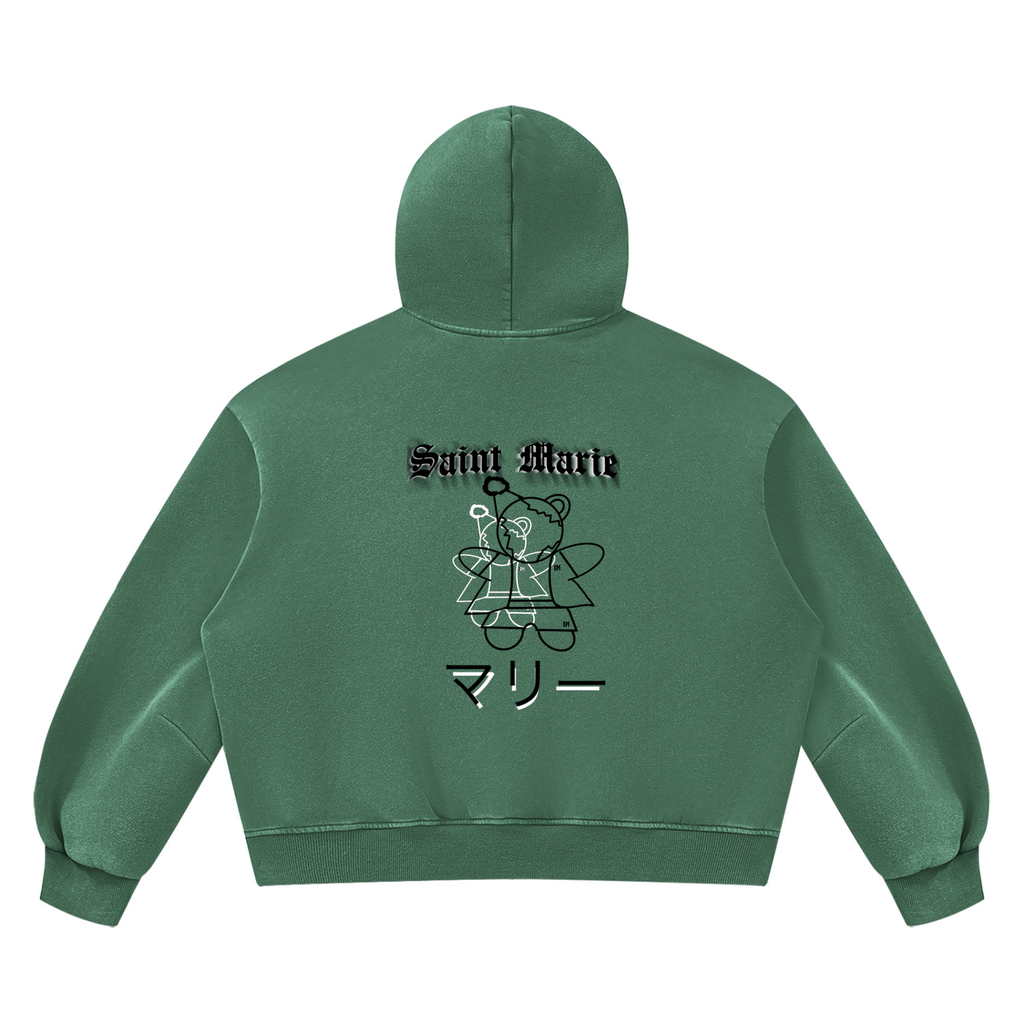 Unisex Vintage Wash Boxy Fleece Hoodie