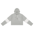Women’s Cropped Lace-Panel Hoodie