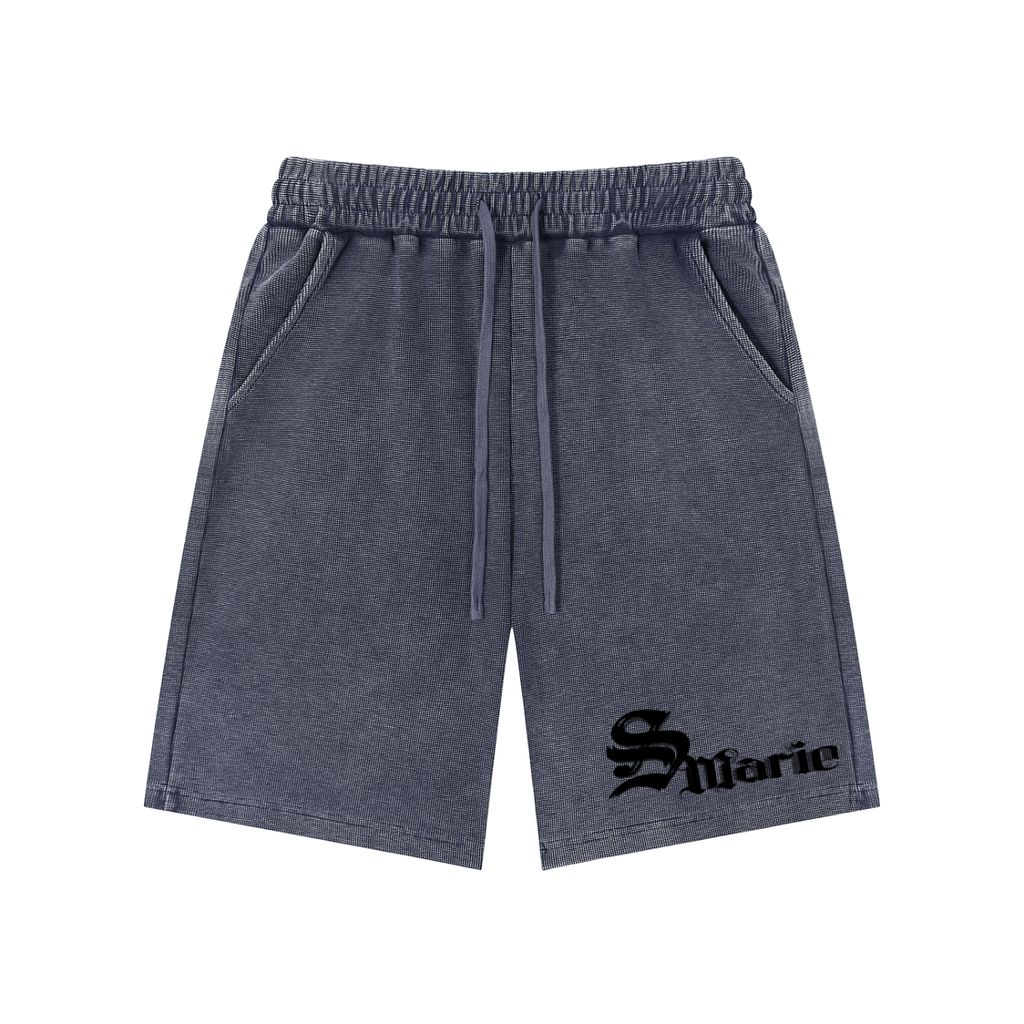 Mineral Wash Waffle Knit Shorts
