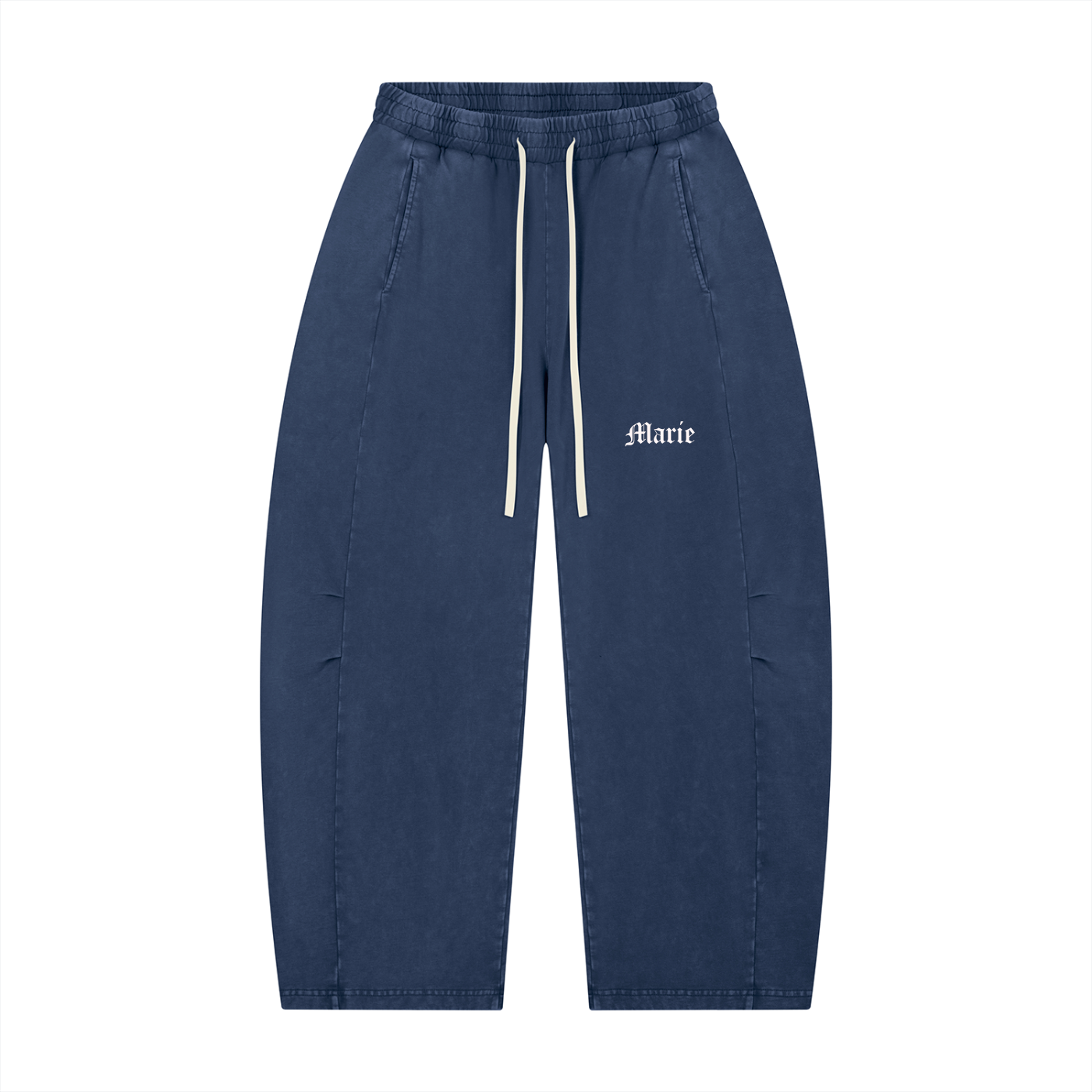 Unisex Mineral Wash Barrel Leg Pants