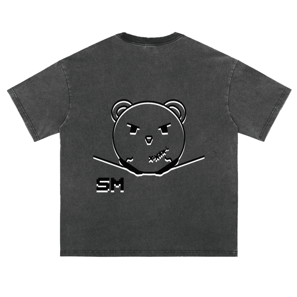 Vintage Washed Loose Fluffy T-Shirt