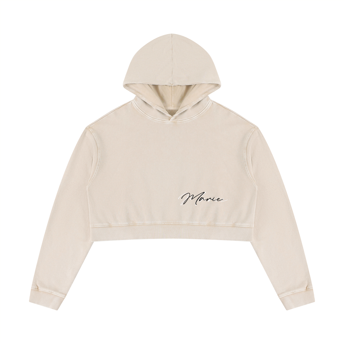 Women’s Mineral Washed Crop Hoodie