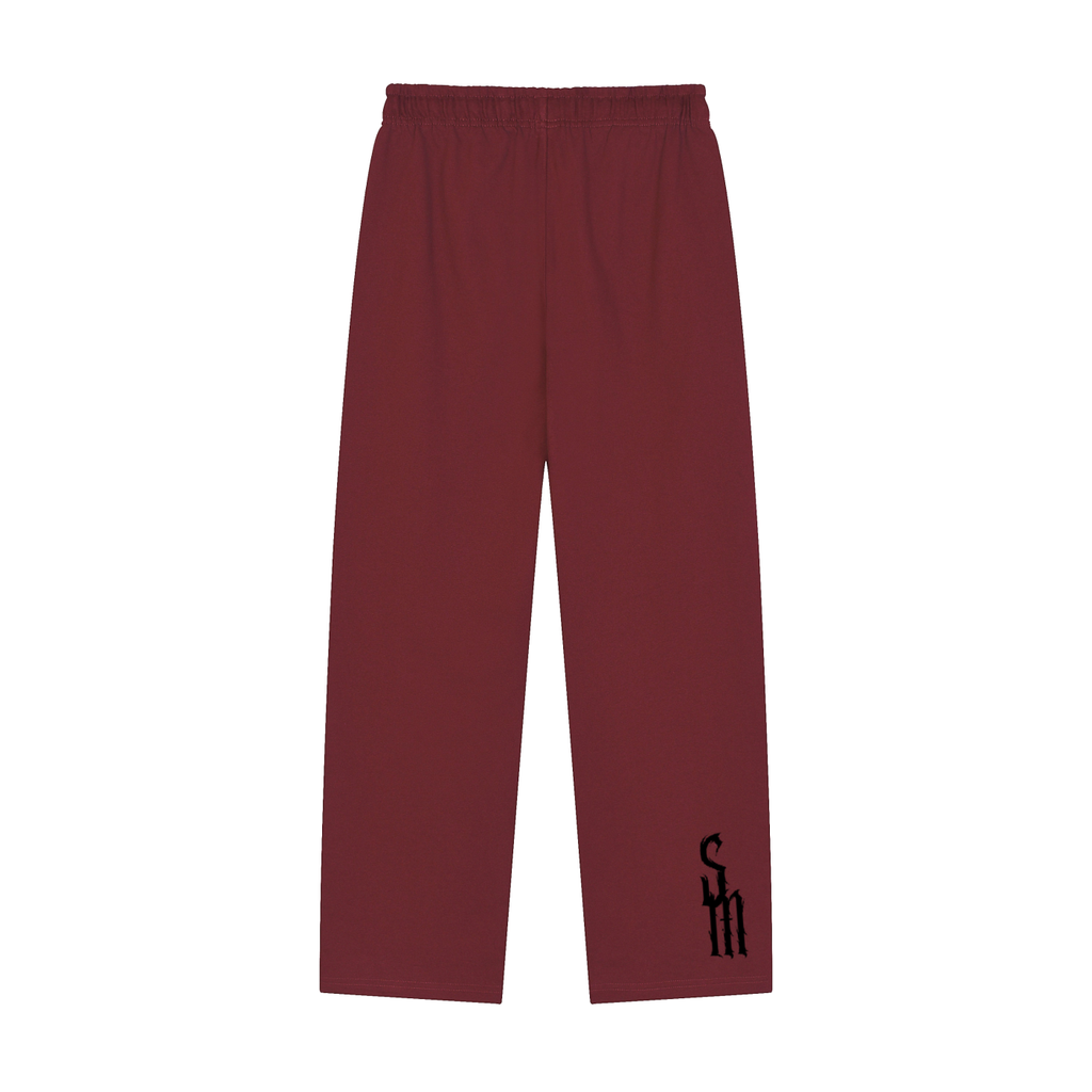 Solid Color Straight-Leg Sweatpants