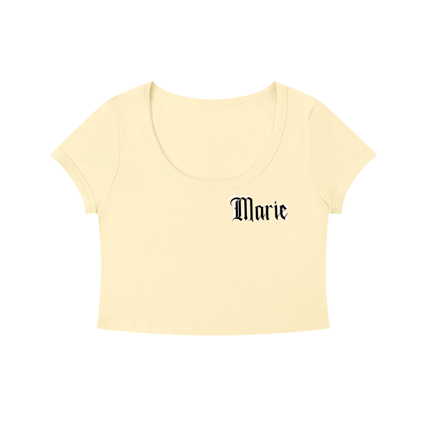 Women's Solid Color Slim Crop T-Shirt
