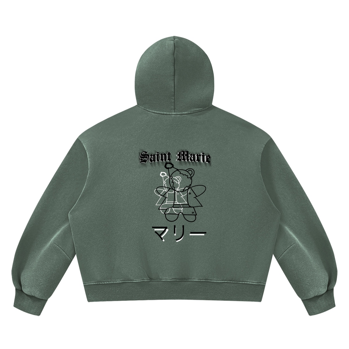 Unisex Vintage Wash Boxy Fleece Hoodie