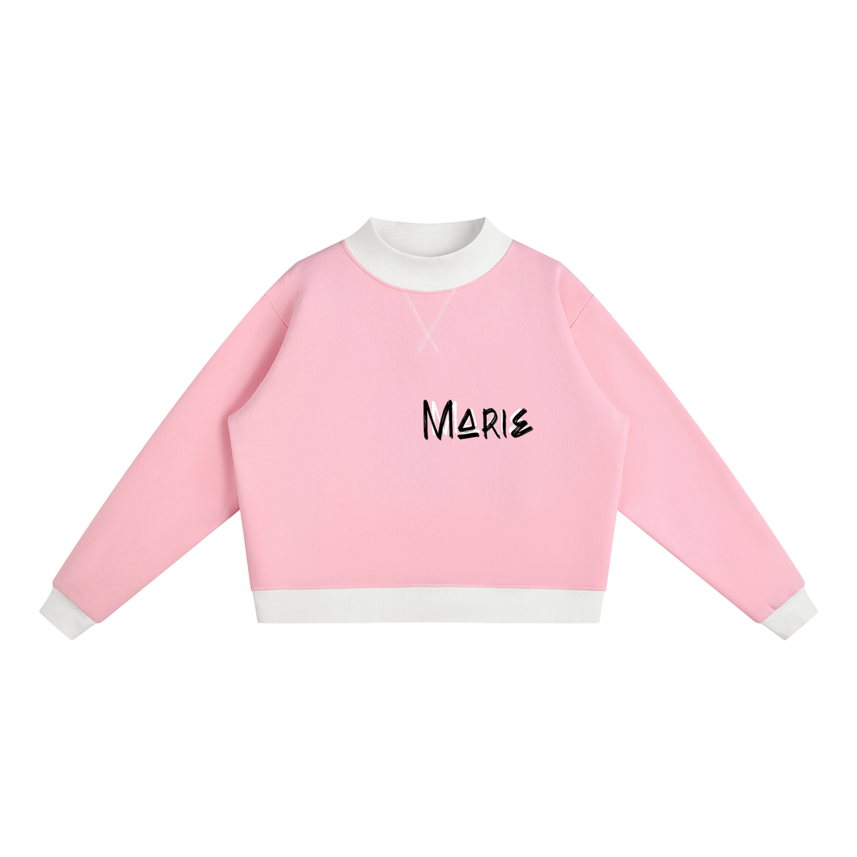 Women’s Mock Neck Crewneck Sweatshirt