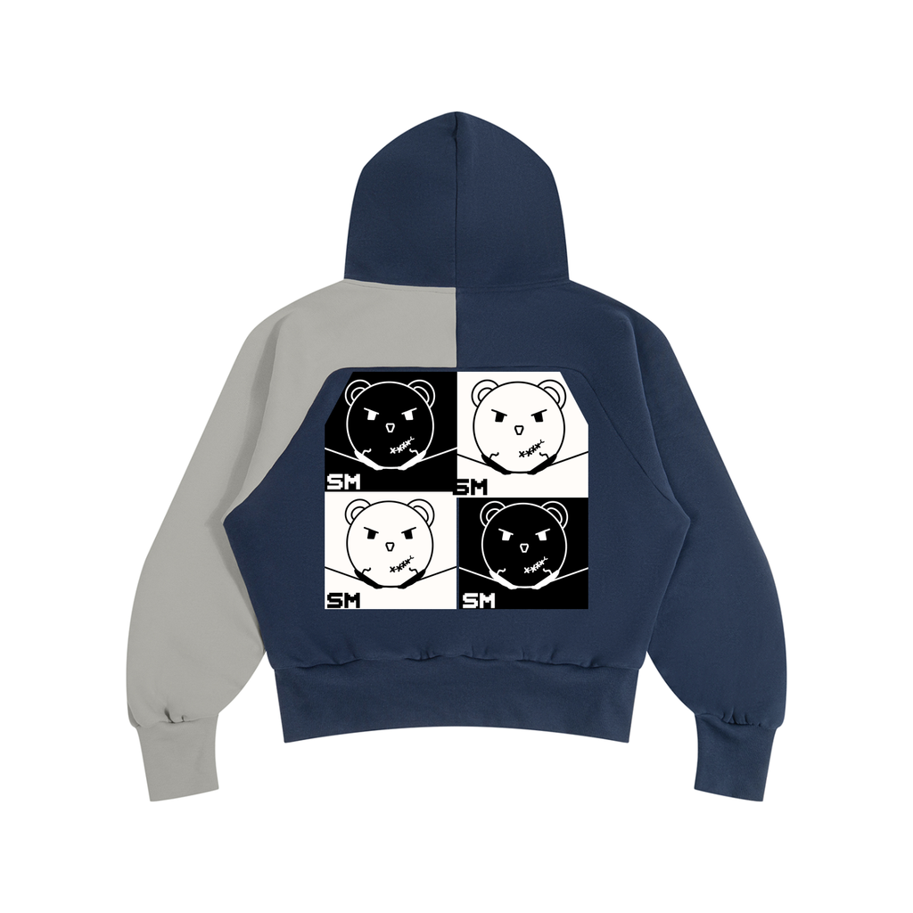Unisex Color-Block Fleece Hoodie