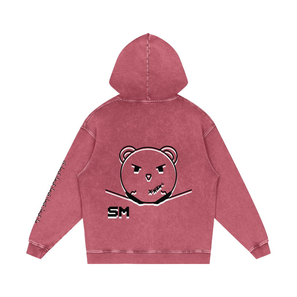 Snow Washed Loose Cotton Hoodie