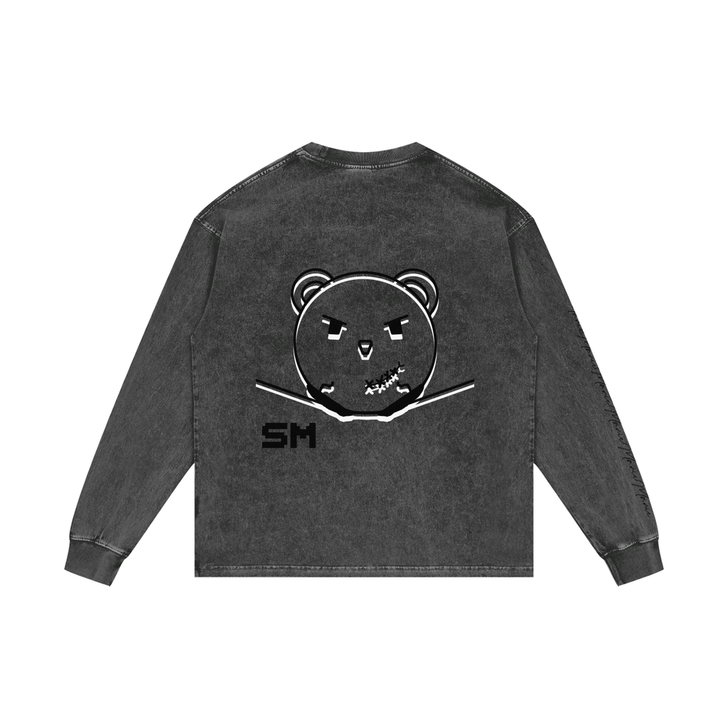 Acid Wash Oversize Long Sleeve T-Shirt
