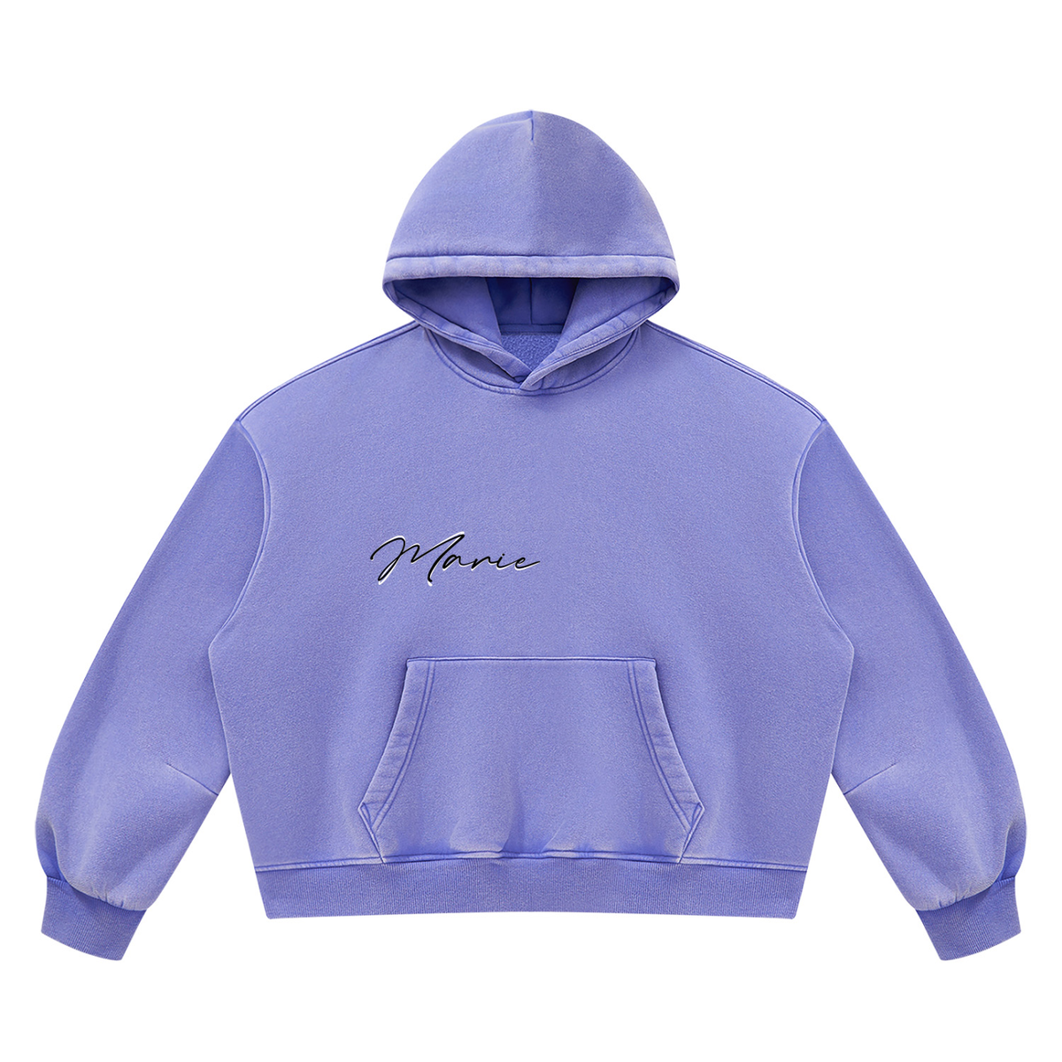 Unisex Vintage Wash Boxy Fleece Hoodie