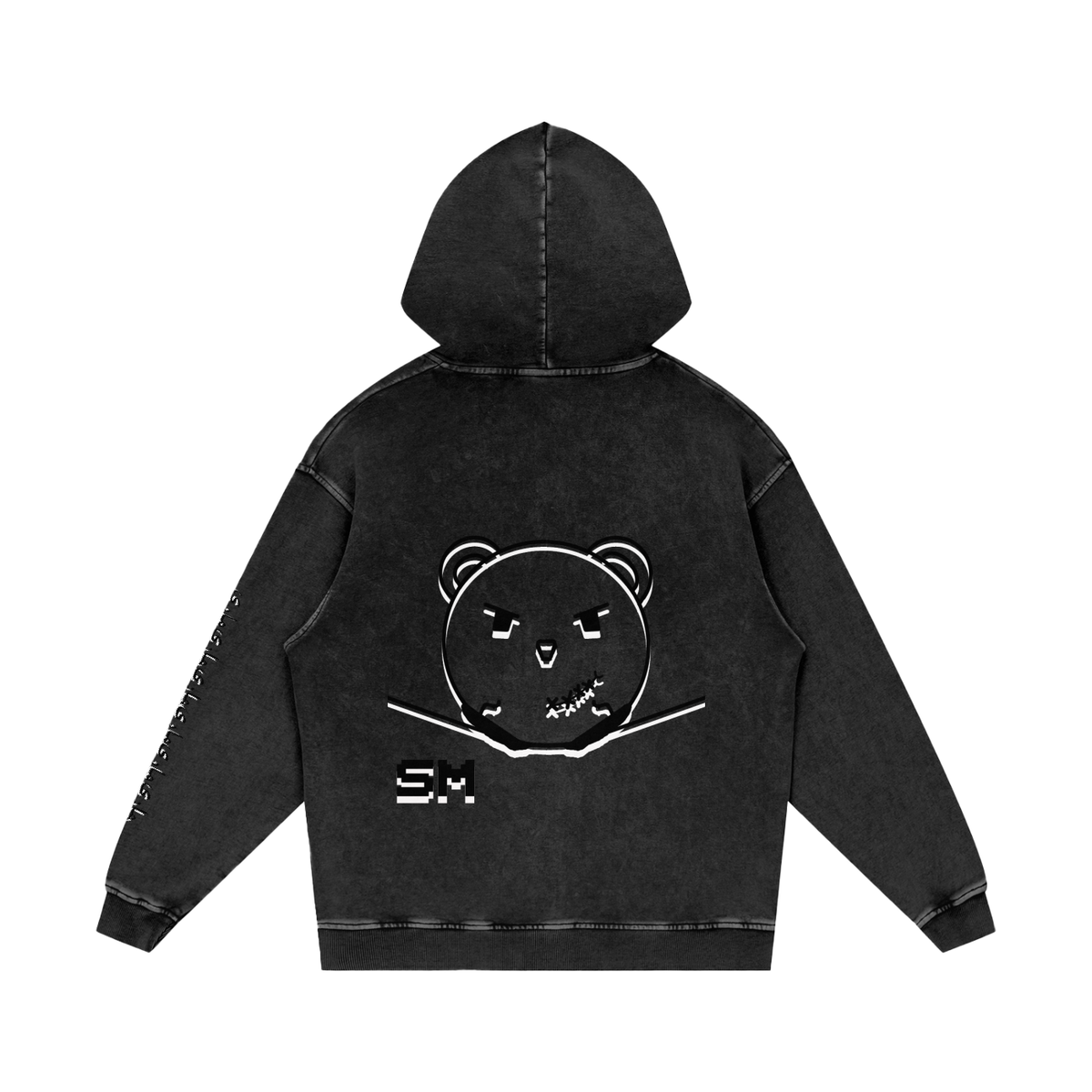 Snow Washed Loose Cotton Hoodie