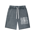 Unisex Mineral Wash Raw Edge Shorts