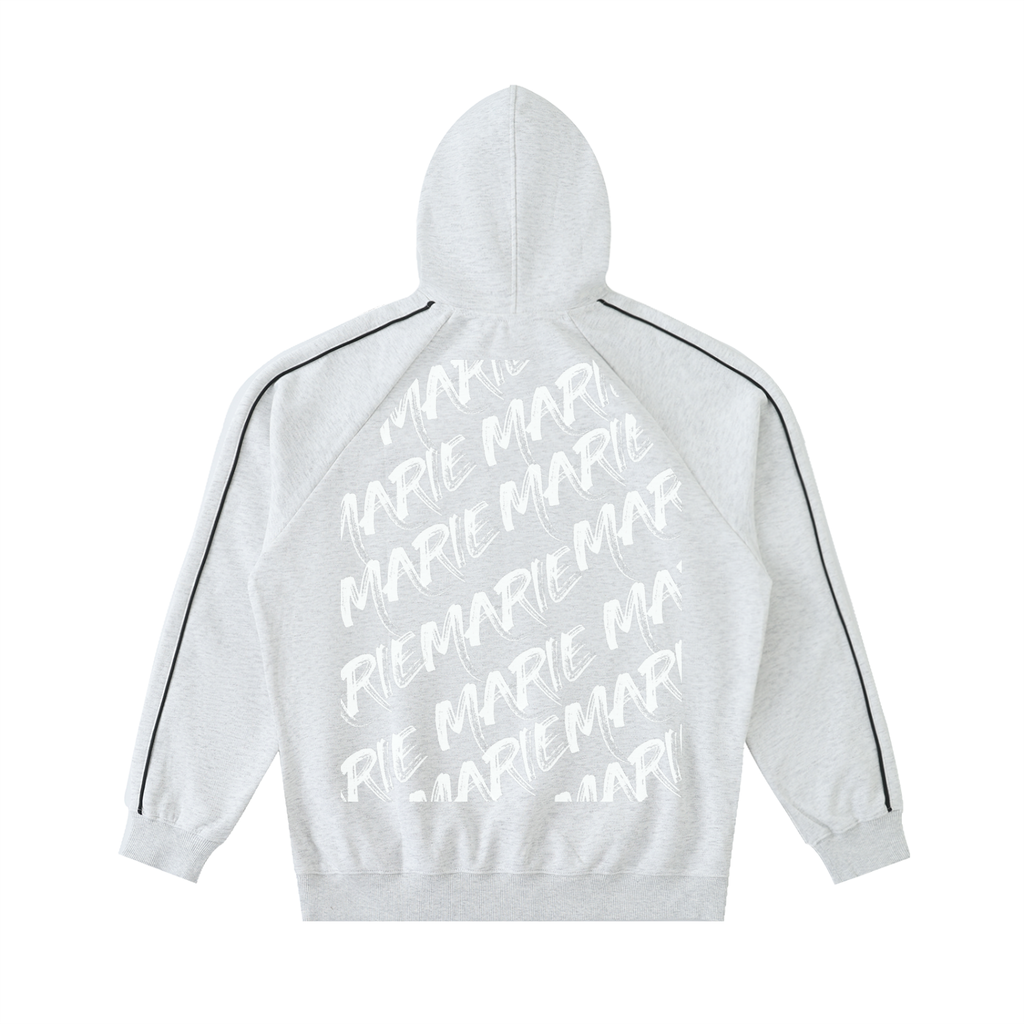 Contrast Piping Raglan Hoodie