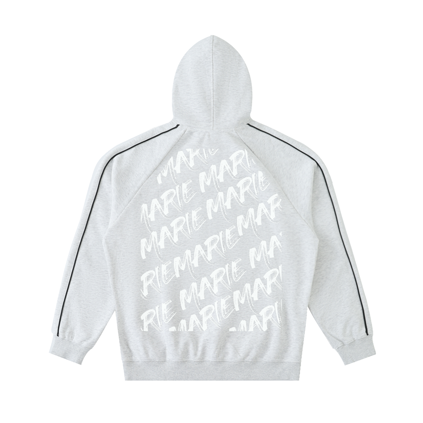 Contrast Piping Raglan Hoodie