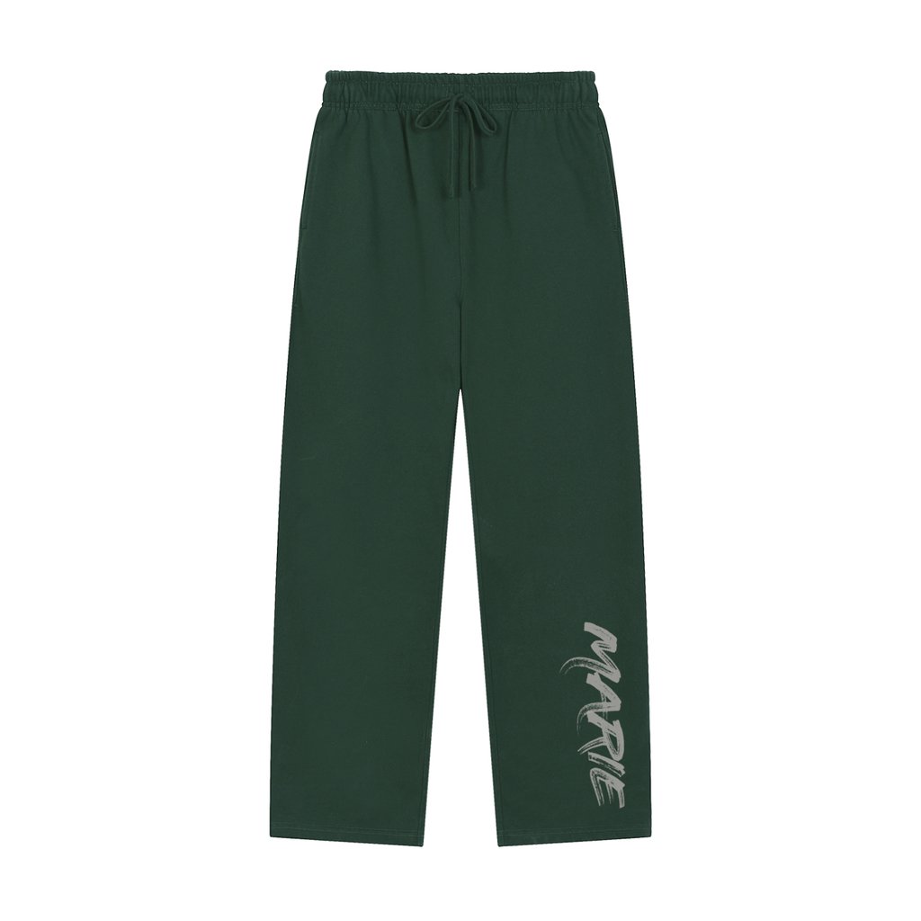 Solid Color Straight-Leg Sweatpants