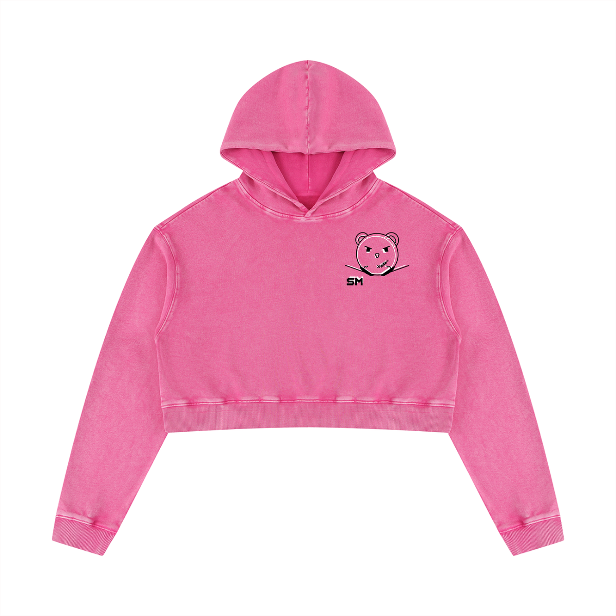 Women’s Mineral Washed Crop Hoodie