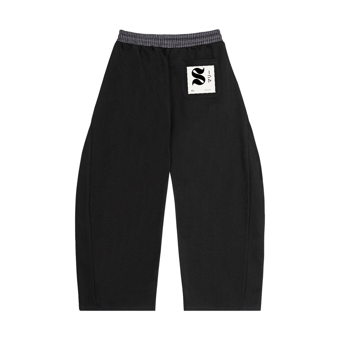 Plaid Waistband Barrel Sweatpants