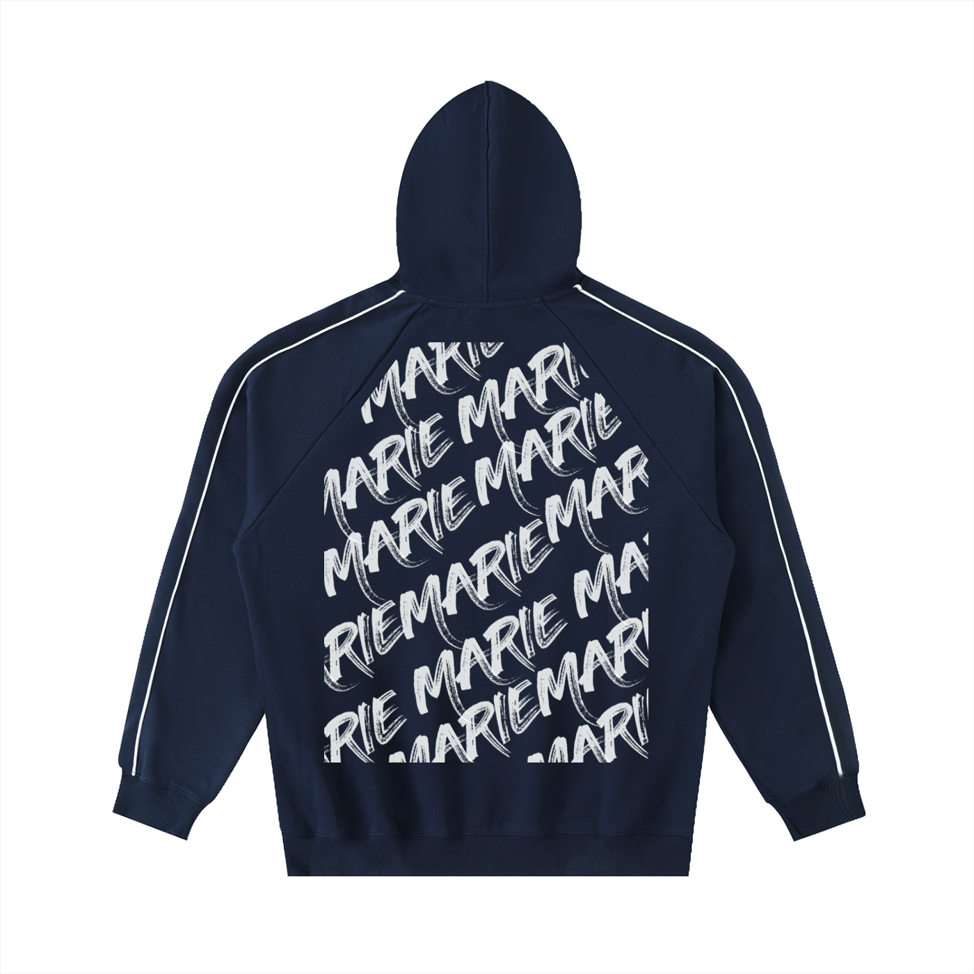 Contrast Piping Raglan Hoodie