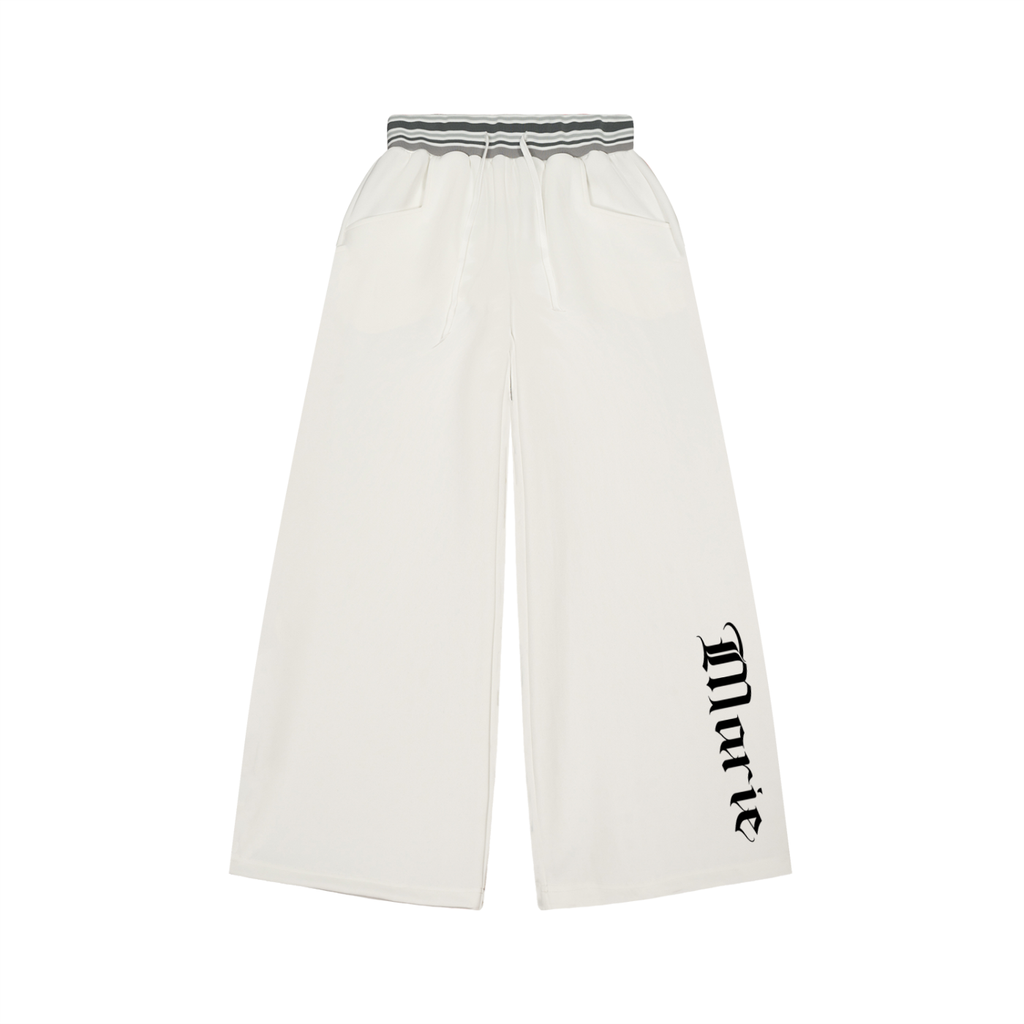 Striped Waist Wide Leg Pants