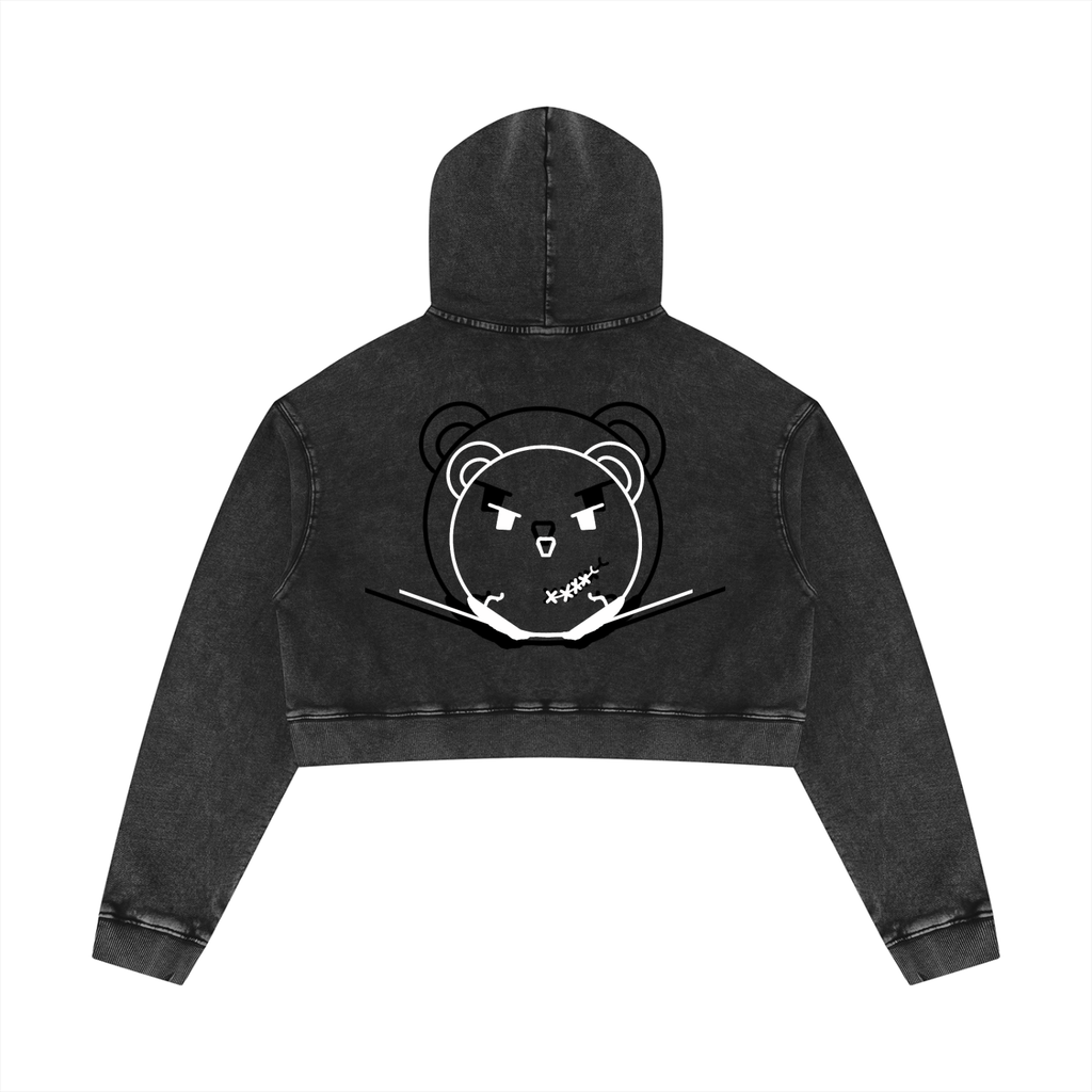 Women’s Mineral Washed Crop Hoodie