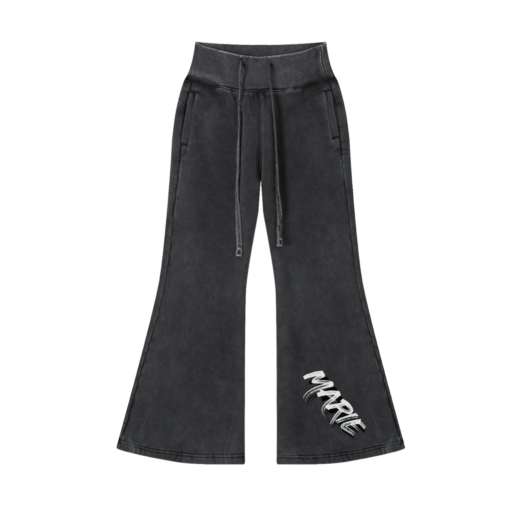 Vintage Washed Flared Fleece Pants