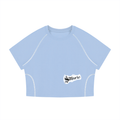 Women's Contrast Stitch Raglan Crop T-Shirt