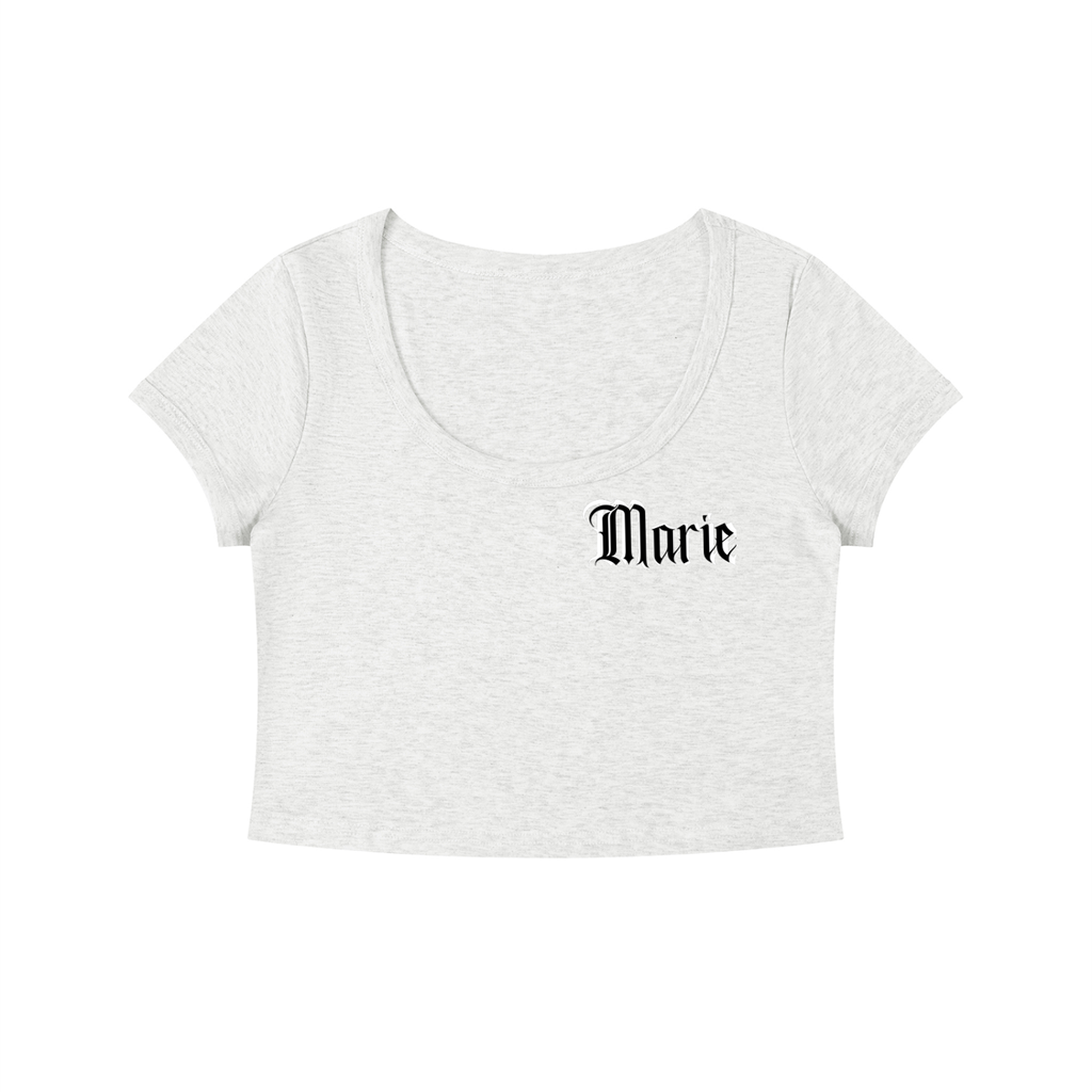 Women's Solid Color Slim Crop T-Shirt