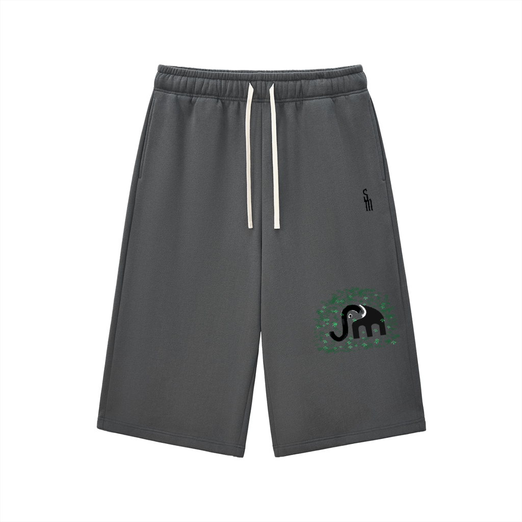 Relaxed Drawstring Three-quarter Sweatpants