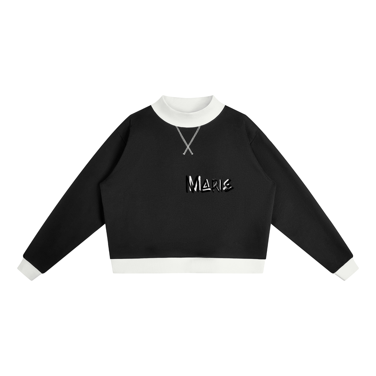 Women’s Mock Neck Crewneck Sweatshirt