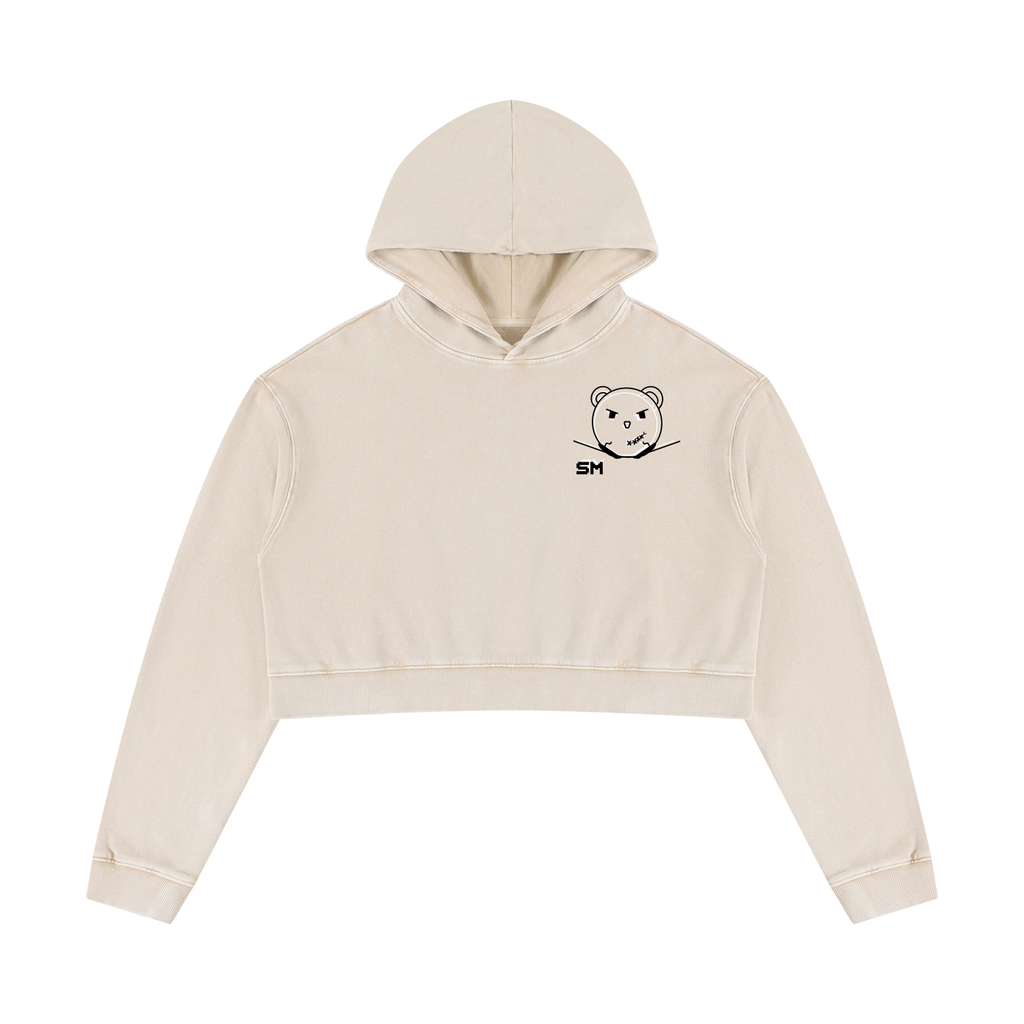 Women’s Mineral Washed Crop Hoodie