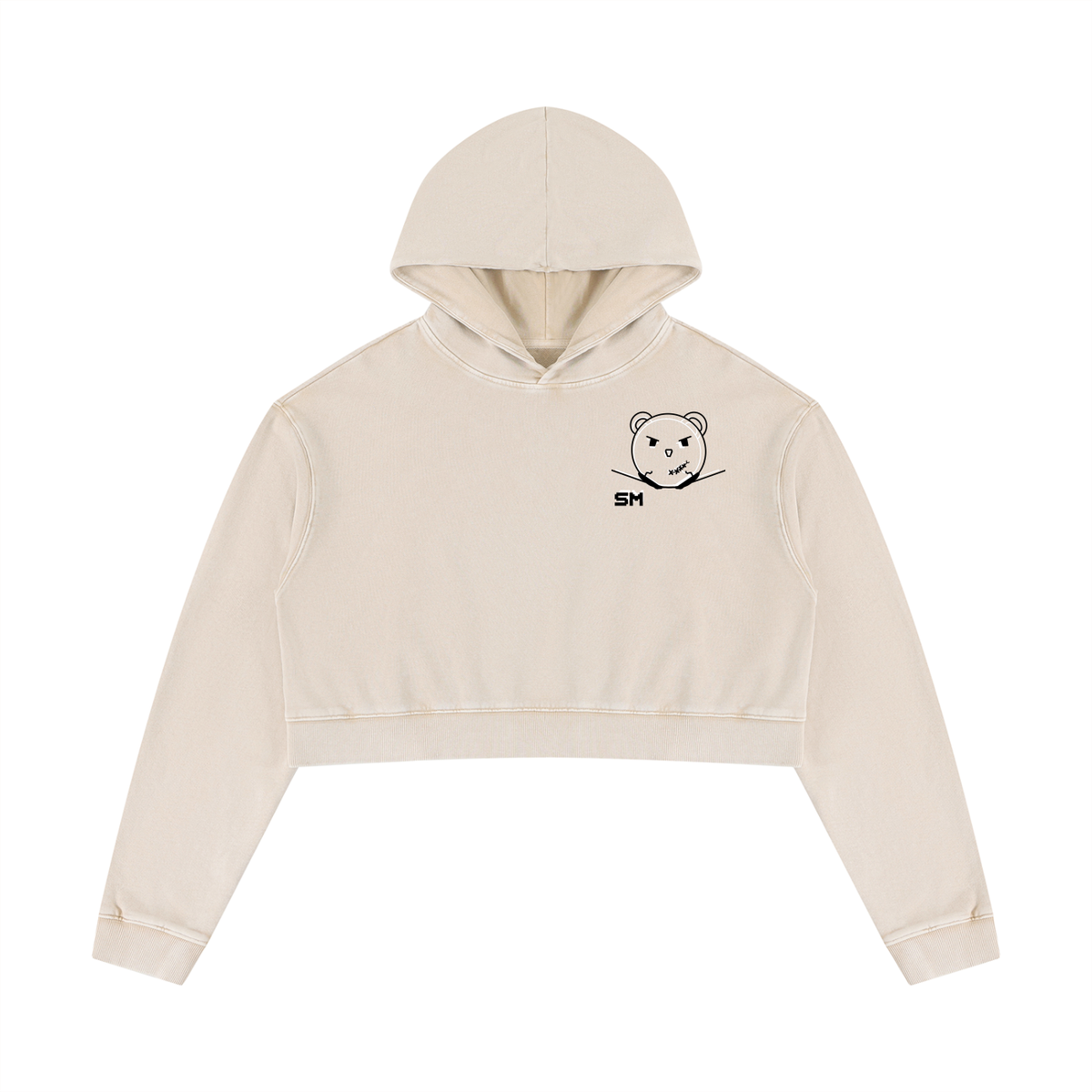 Women’s Mineral Washed Crop Hoodie